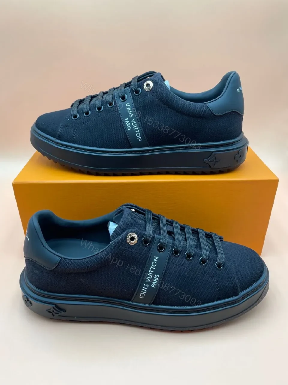 View 4 of Minimalist Black Tech-Sneaker with Luxe-Detail Comfort