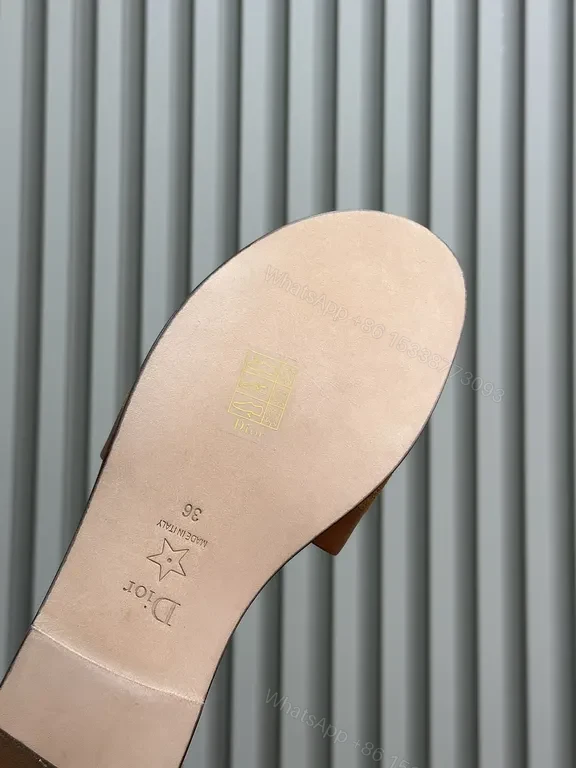 View 6 of Premium Leather Slide Sandals â€” Dior Branding, Comfort Luxury
