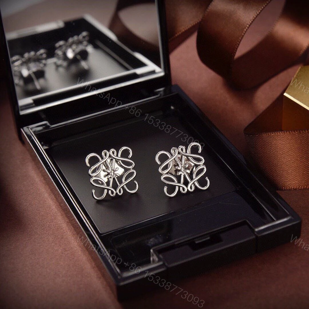 View 2 of LOEWE Sterling Anagram Stud Earrings