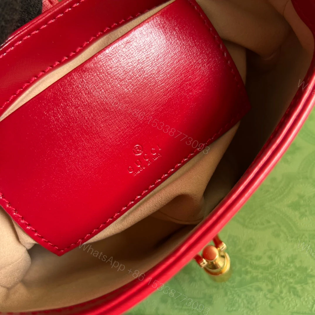 View 6 of GG JACKIE MINI 19 SHOULDER BAG IN CHERRY RED CALFSKIN