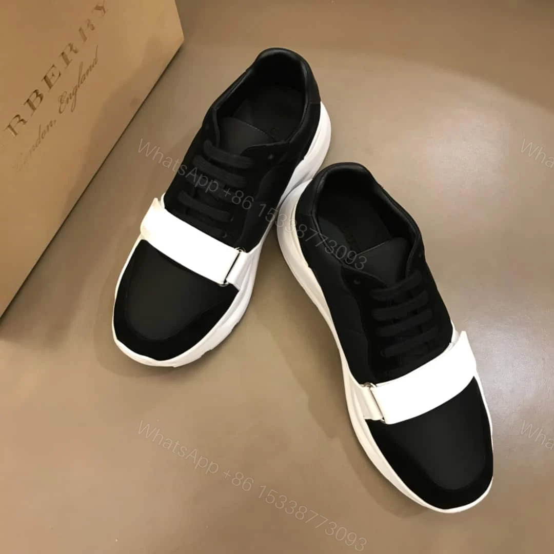 View 4 of BURBERRY SUEDE AND NEOPRENE HIGH-TOP SNEAKERS – BBR20