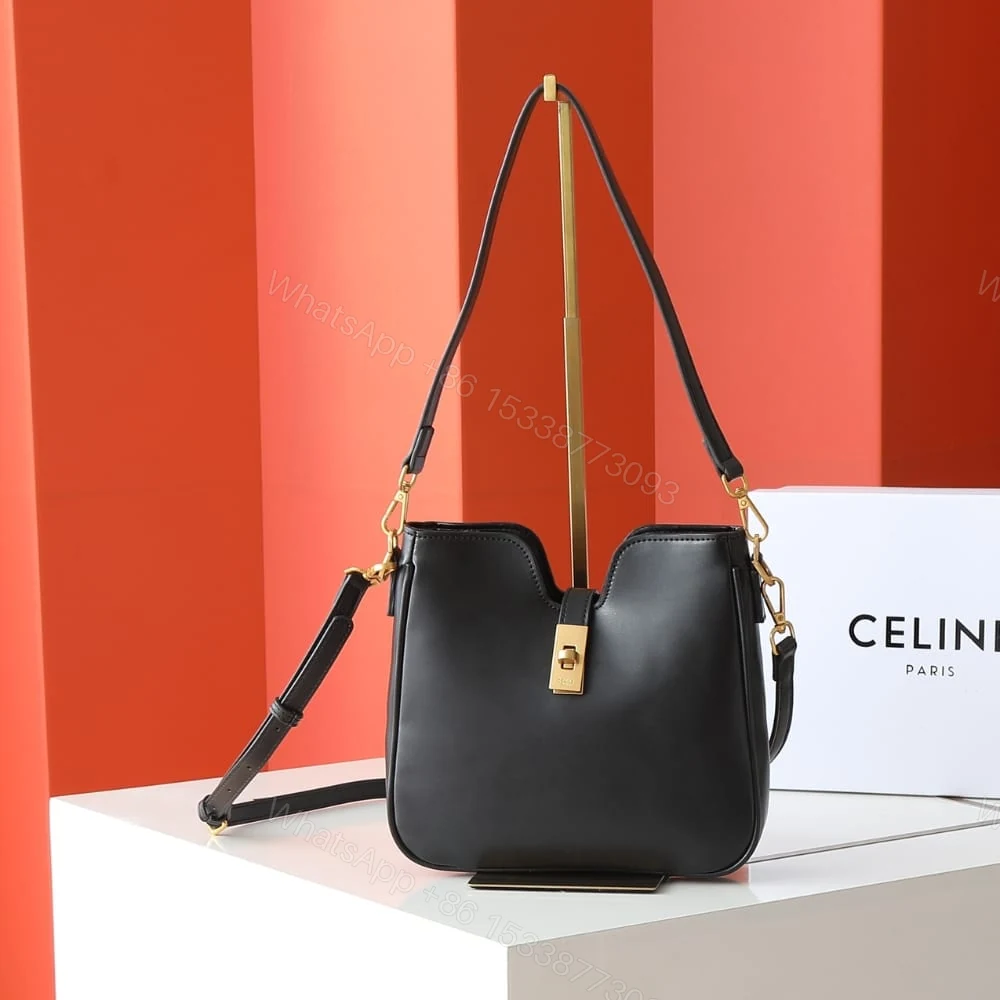 View 2 of CELINE SMALL CAMILLE 16 SOFT BAG BLACK 24CM 120693FX9 38NO