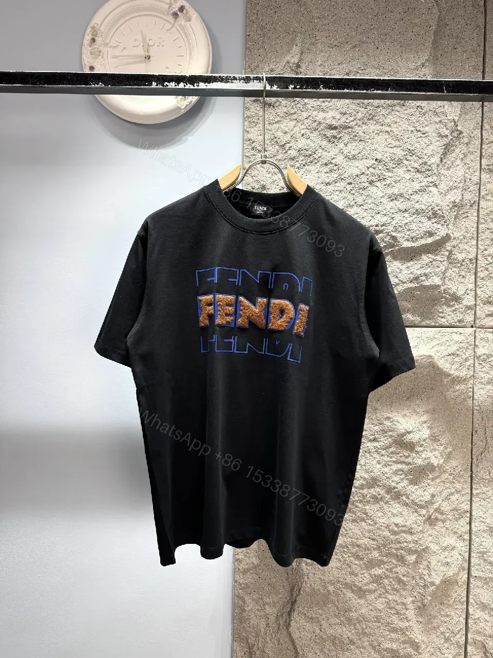 Black Texture Logo Tee – Elevated Casual Essential Tee — view 1