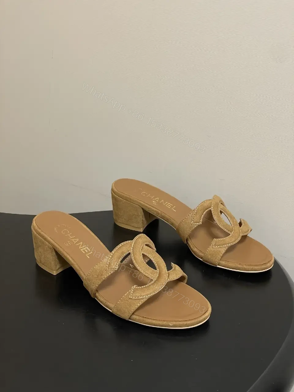View 9 of Open-Back Suede-Feel Block Heel Sandals: Chic Everyday Comfort