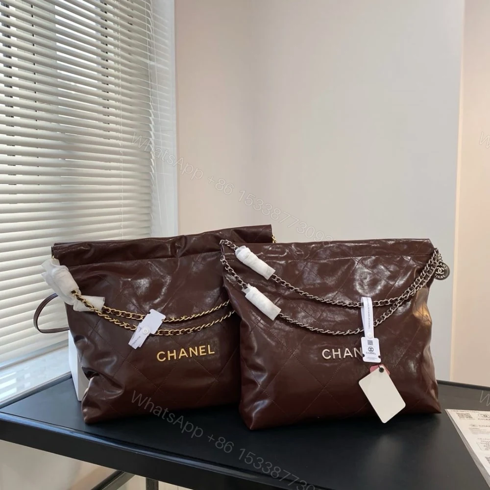 View 2 of Chanel 22 Large Handbag Dark Brown 41Cm