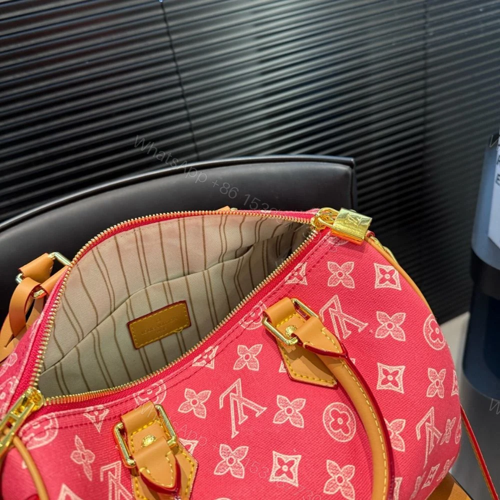 View 8 of Louis Vuitton Speedy Bandouliére 25 Monogram Origine Rose Ribbon Pink 25Cm M27528