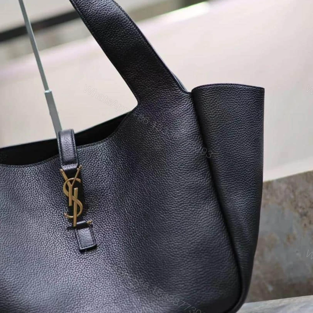 View 3 of Saint Laurent Le 5 À 7 Bea In Grained Leather Black 50Cm 763435AADUU1000