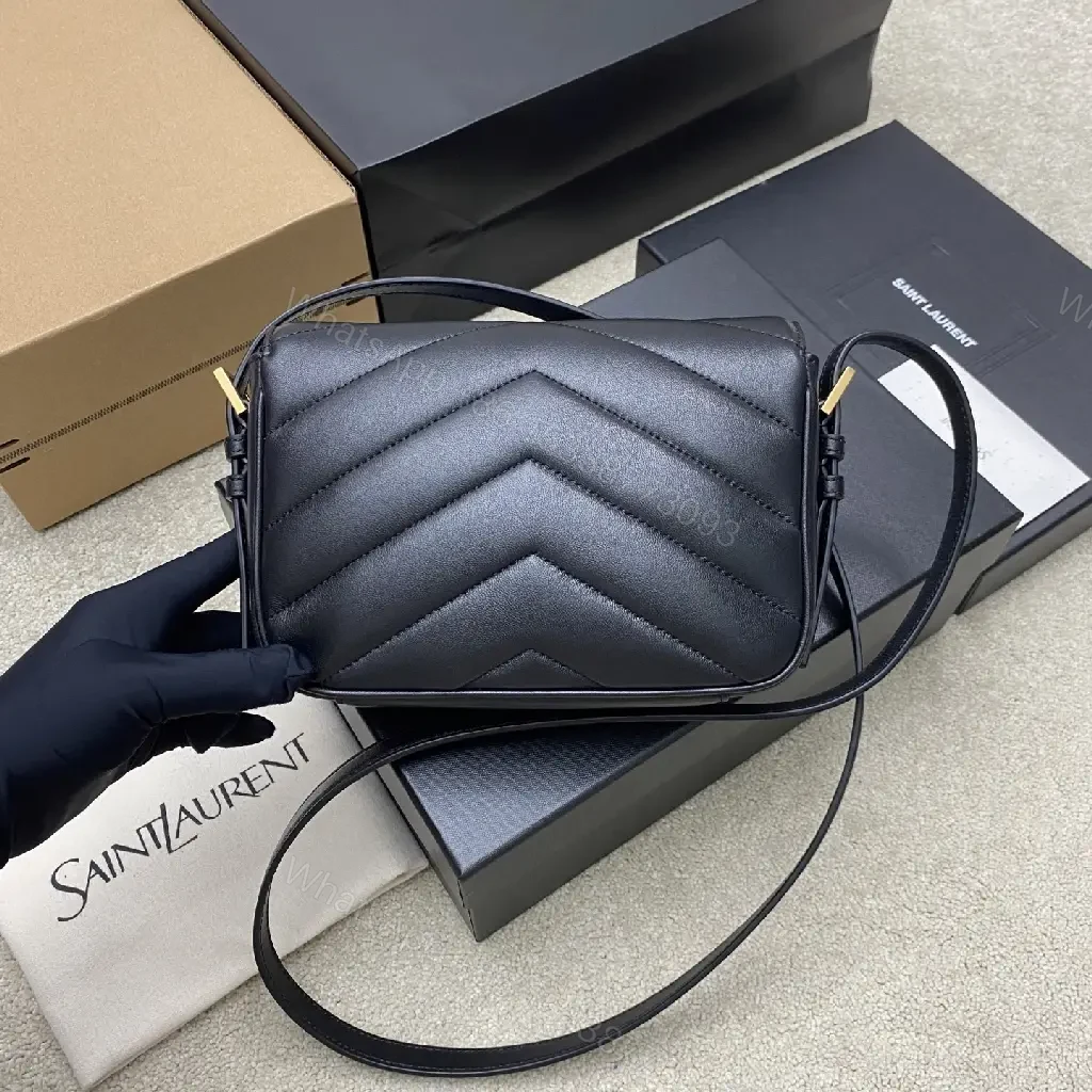 View 2 of Black Leather Envelope Bag - Chevron Quilted Shoulder Style, Crossbody Feature