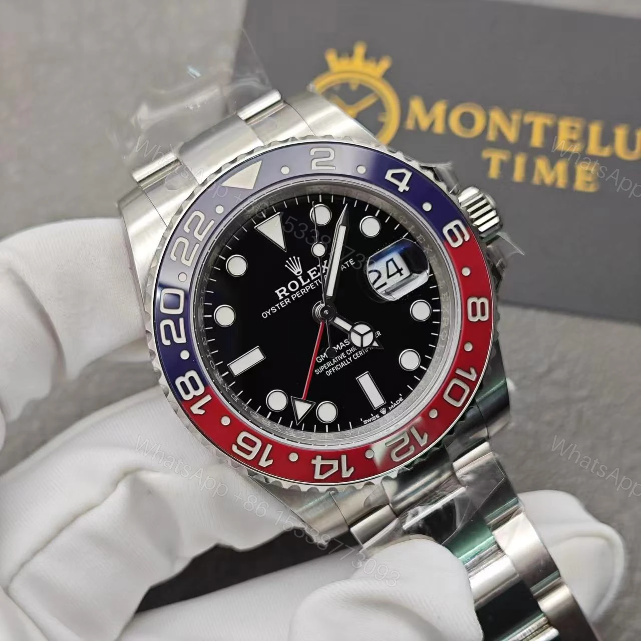 View 12 of Replica Super Clone Pepsi Rolex GMT Master 2