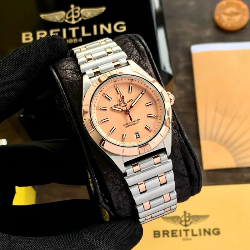 View 2 of Breitling Chronomat B01 38MM Rose Gold Dial Quartz