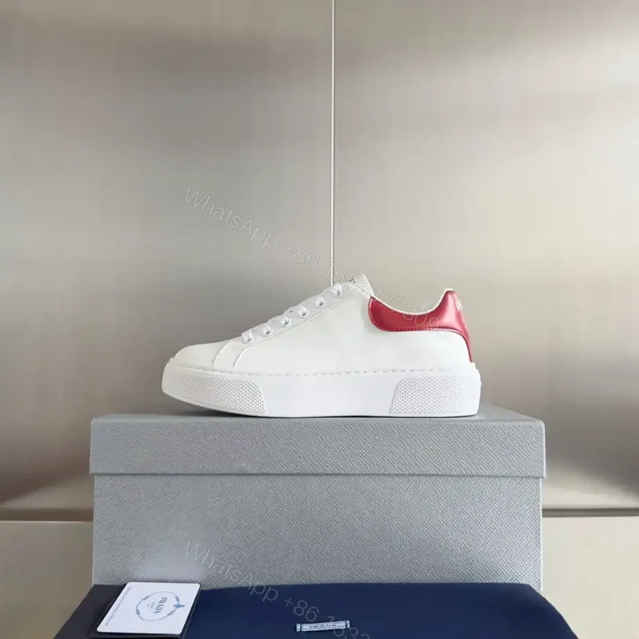 View 5 of PRADA MACRO RE-NYLON AND BRUSHED LEATHER SNEAKERS – PRD063