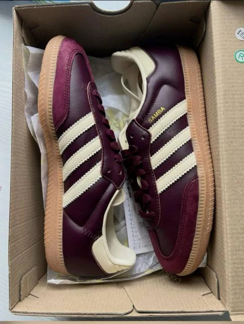 View 4 of First Copy Adidas Samba Maroon