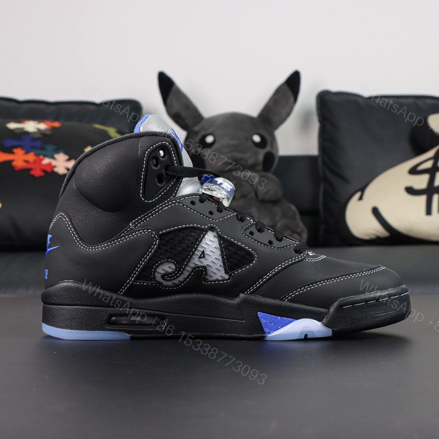 View 2 of Awake NY x Air Jordan 5 Retro Black Reps