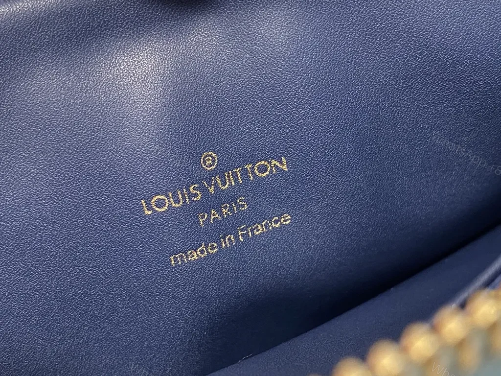 View 2 of Powder-Blue LV Monogram Crossbody: Patent, All-Day Versatility