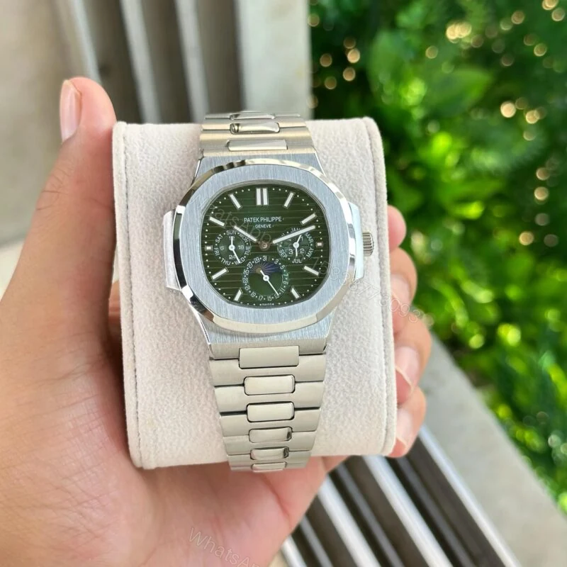 View 2 of Patek Philippe Nautilus Perpetual Green Dial 42mm Automatic