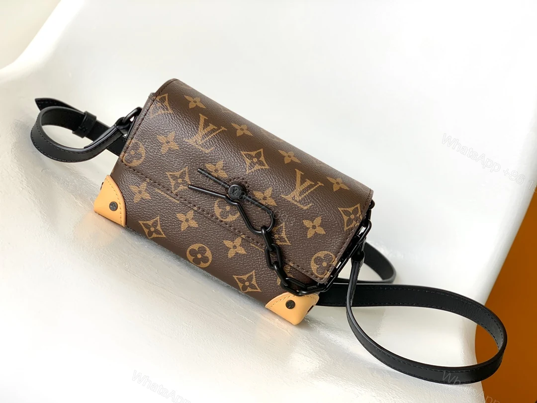 LV 高仿 女款 老花拼皮鏈條斜背包 經典設計 百搭時尚款 — view 1