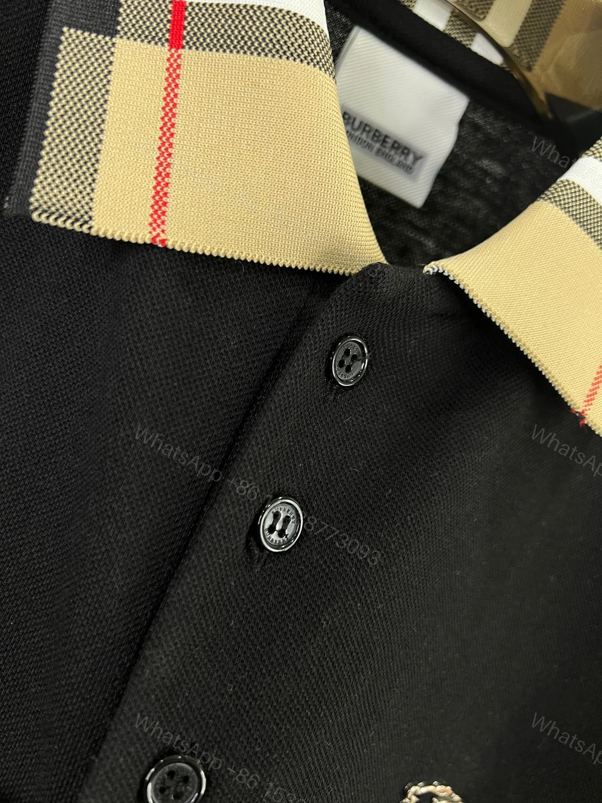 View 2 of FIRST COPY BURBERRY COLLAR T-SHIRT