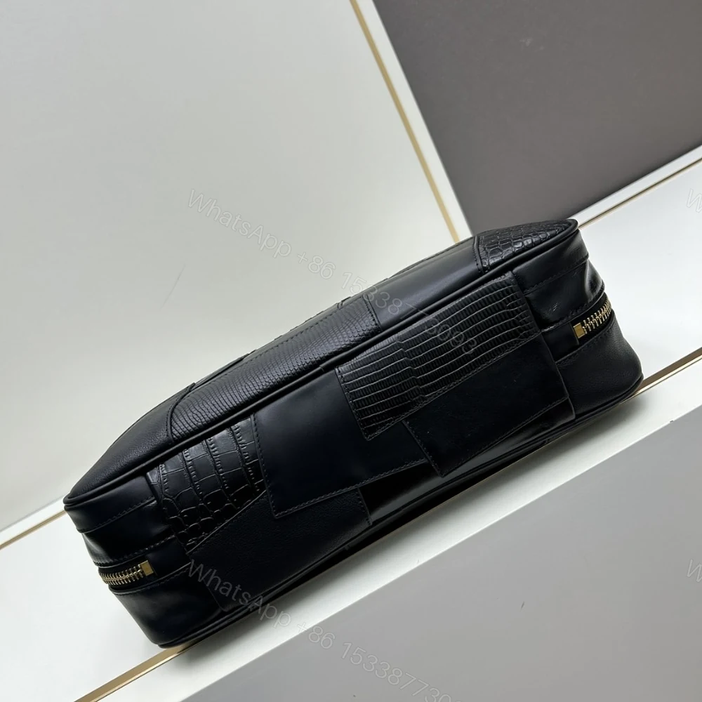 View 5 of MIUMIU PATCHWORK BEAU BAG BLACK 35CM