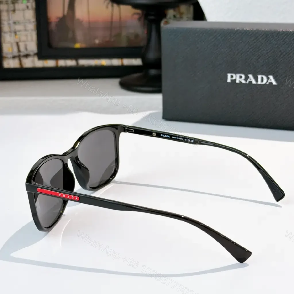 View 6 of Matte Black Acetate Sunglasses – Modern Luxury, Gradient Lenses