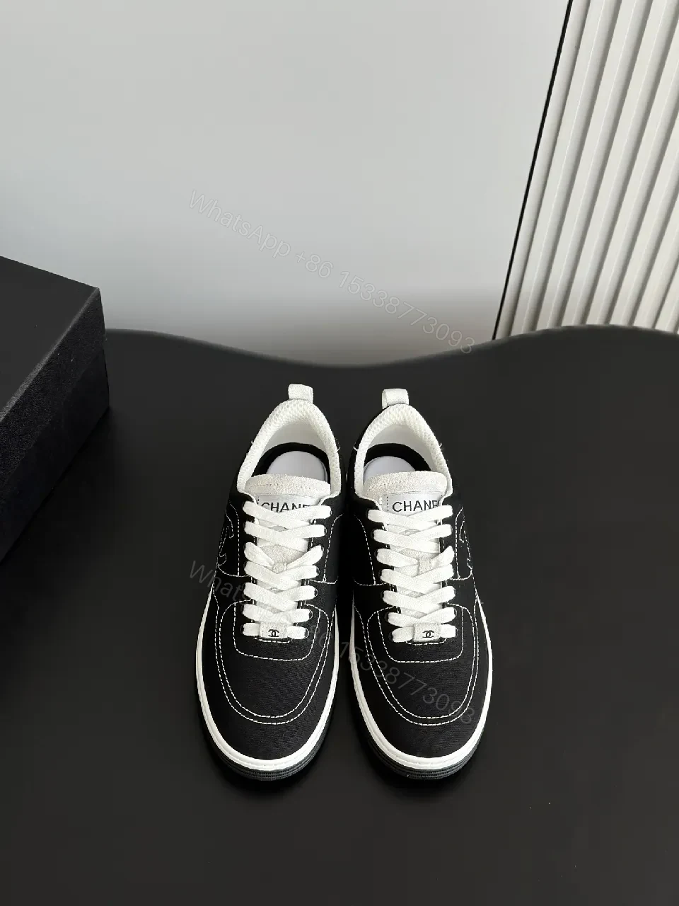 View 3 of Textured Leather Sneakers – Contemporary Chic, All-Day Comfort