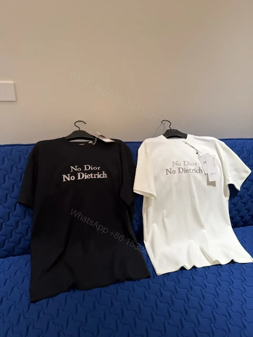 View 4 of Minimalist No-Dior Typography Cotton Tee: Subtle Luxe Comfort