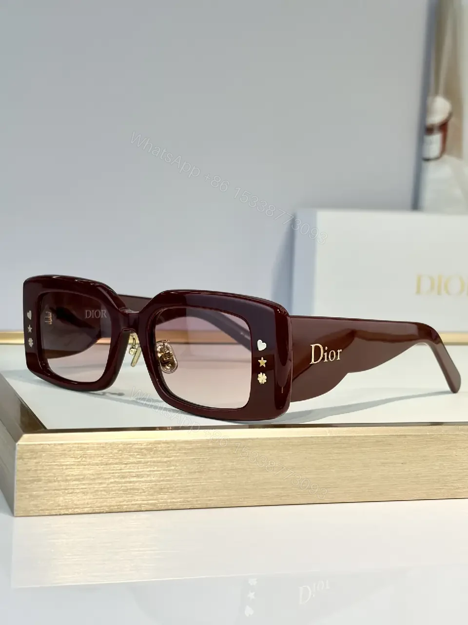 View 10 of Oversized Black Gold Sunglasses – Luxe Dior-Inspired Glam