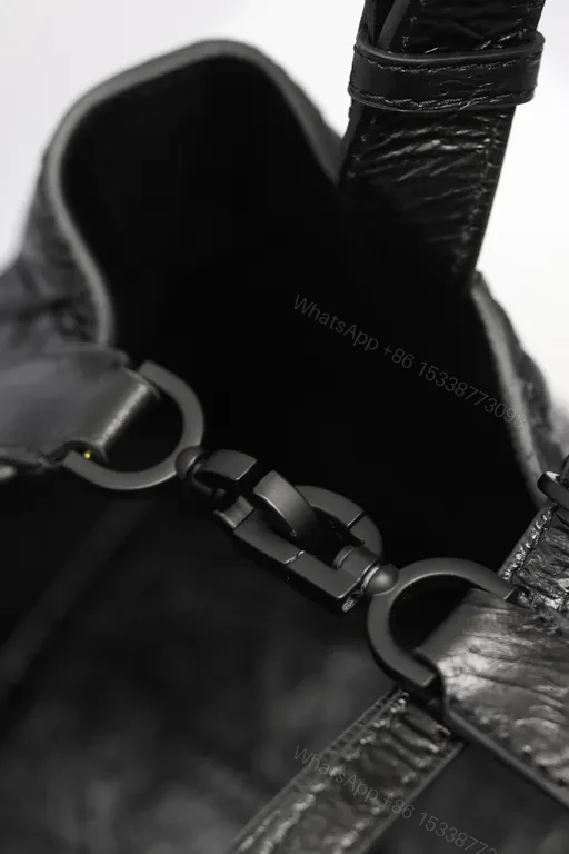View 5 of Quilted Mini Satchel: Dior-Inspired Hardware, Black Leather