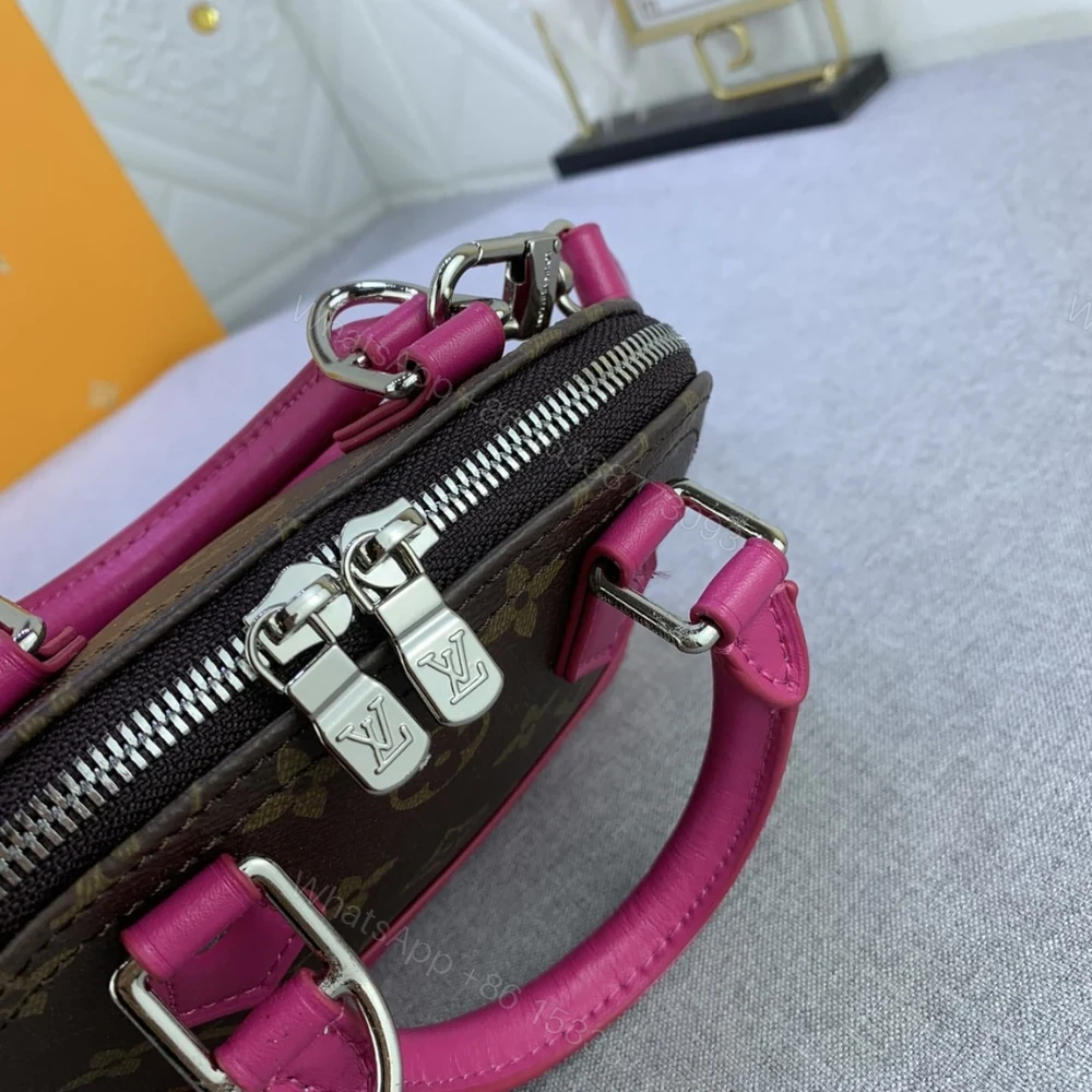 View 5 of Louis Vuitton Mini Alma Monogram Canvas Mix With Pink 18Cm M83206