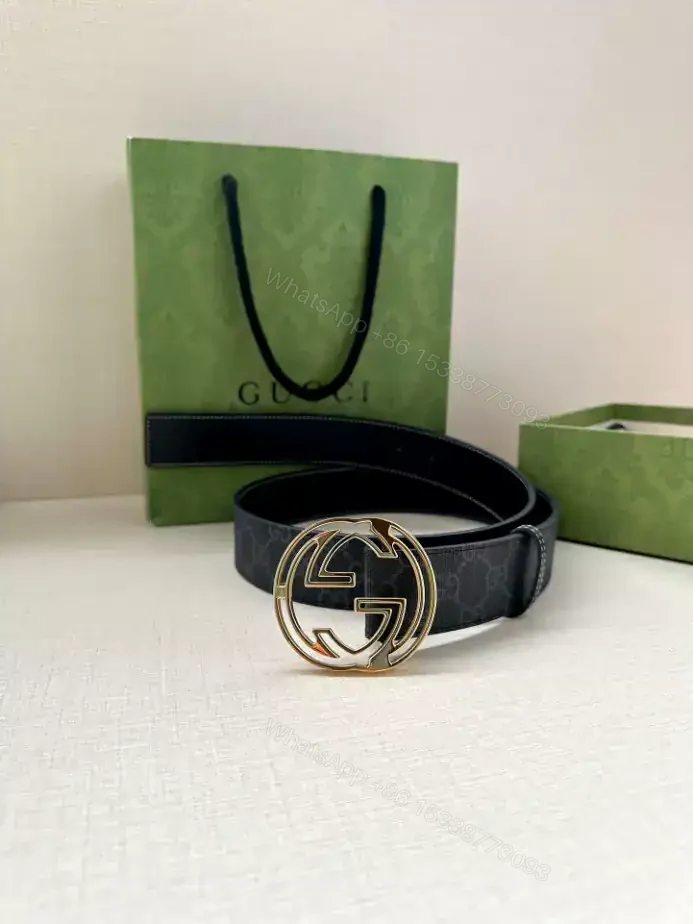 View 3 of GUCCI BELT WITH INTERLOCKING G BUCKLE 3.8CM – B105