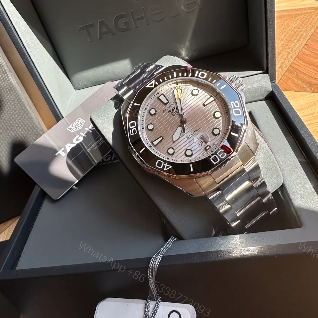 View 3 of TAG Heuer Aquaracer Nightdiver Automatic Watch 43MM DLC Blue Dial Black Ceramic Bezel Premium Edition TAG-AQUA-ND-BLU-43