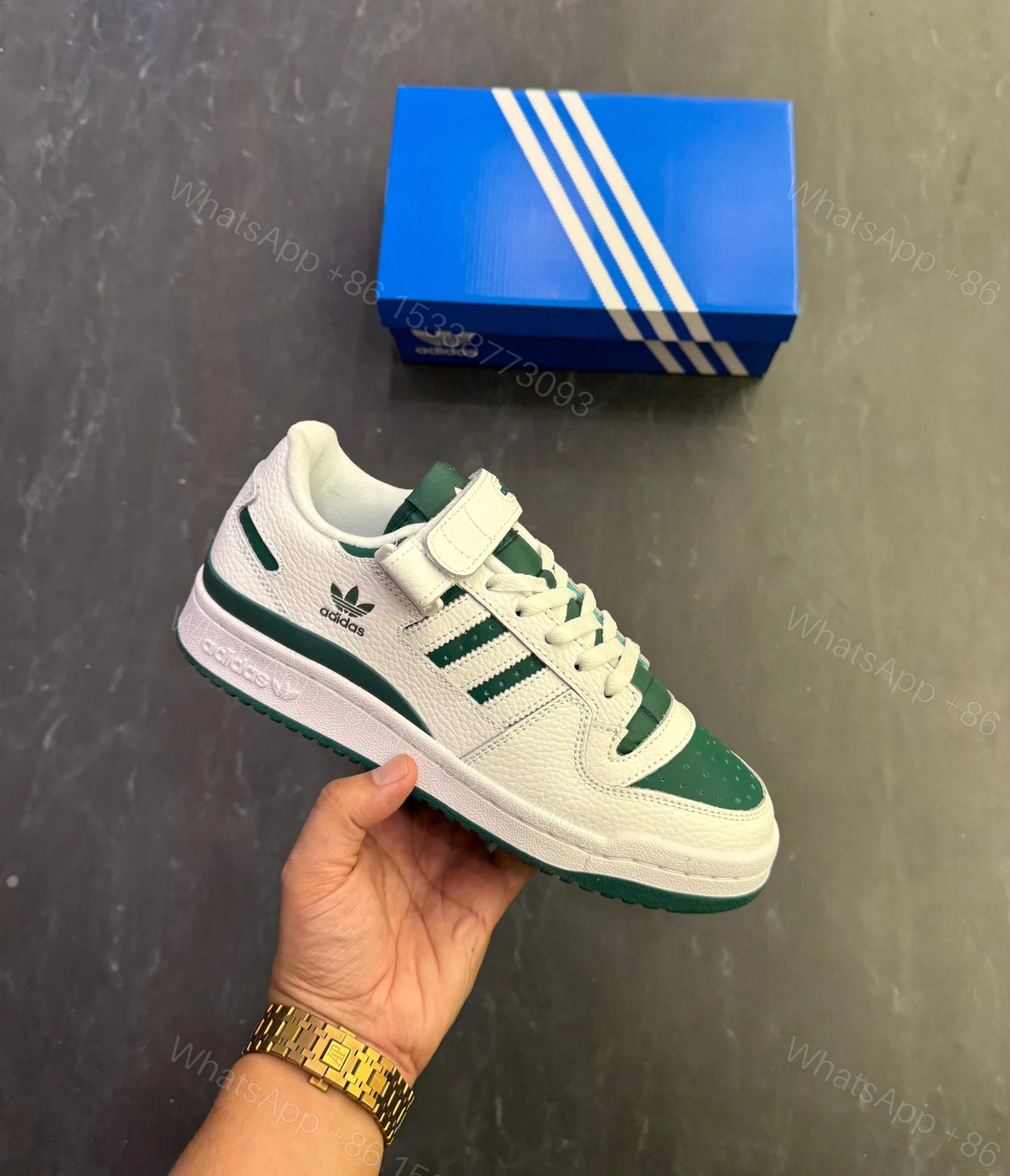 View 7 of First Copy Adidas Forum 84 White Green Edition