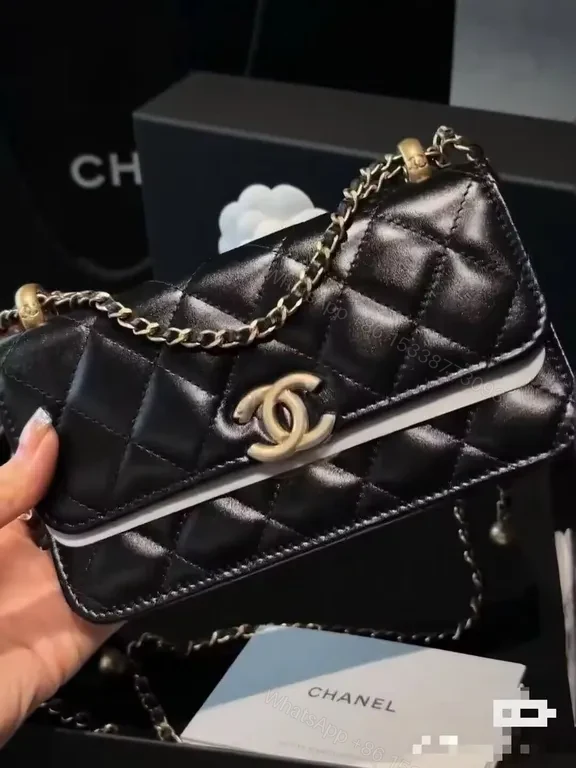 Shimmer Quilted Leather Crossbody: Luxury Interlock Bag — view 1