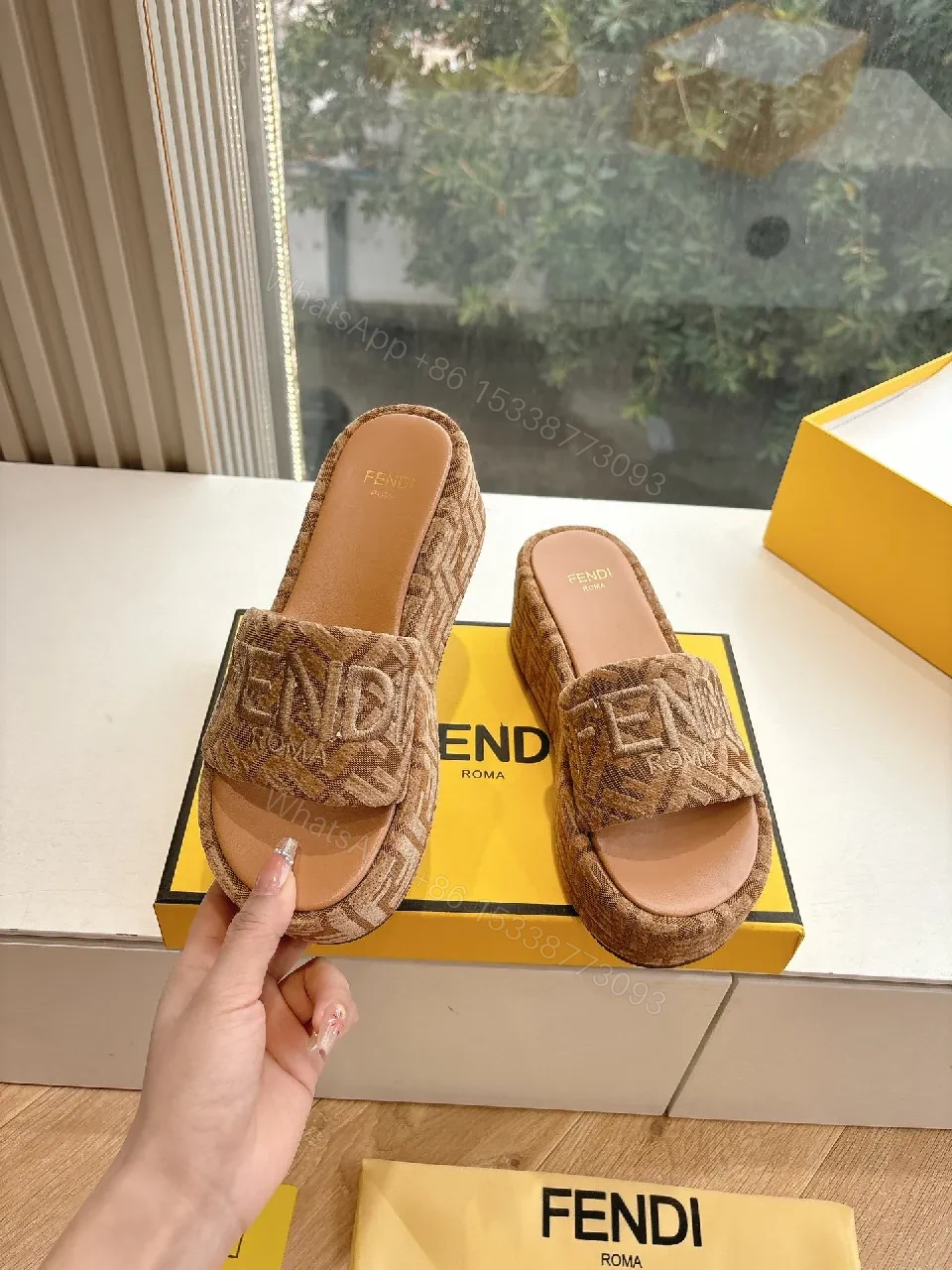 View 3 of Textured Monogram Slide — Cushioned Comfort Footbed