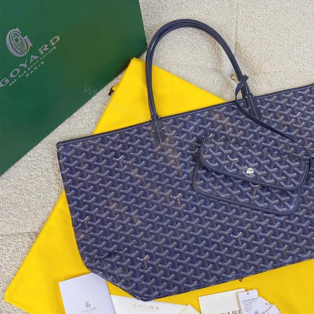 高仿Goyard*STLOUI5滿印Tote媽咪袋深藍大號免檢版 — view 1