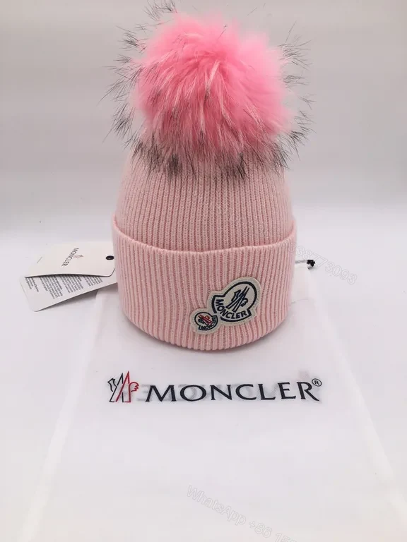 Blush Pink Wool Beanie â€” Cozy Luxury with Pom-Pom — view 1