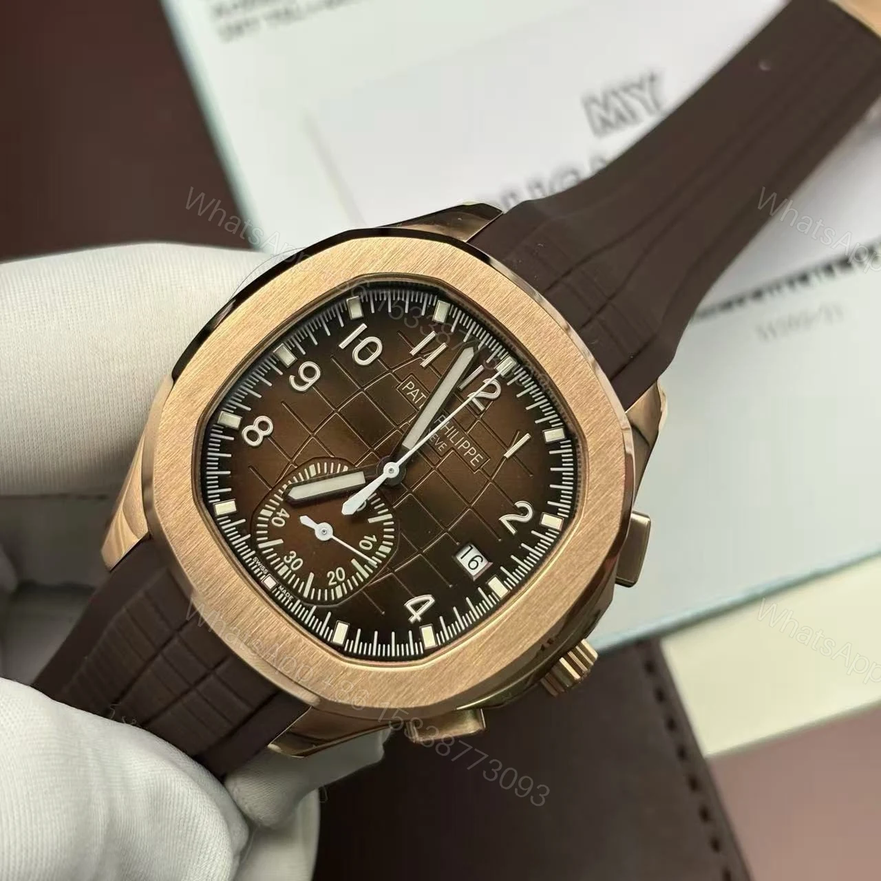 View 11 of Replica Patek Philippe Aquanaut Rose Gold Super Clone