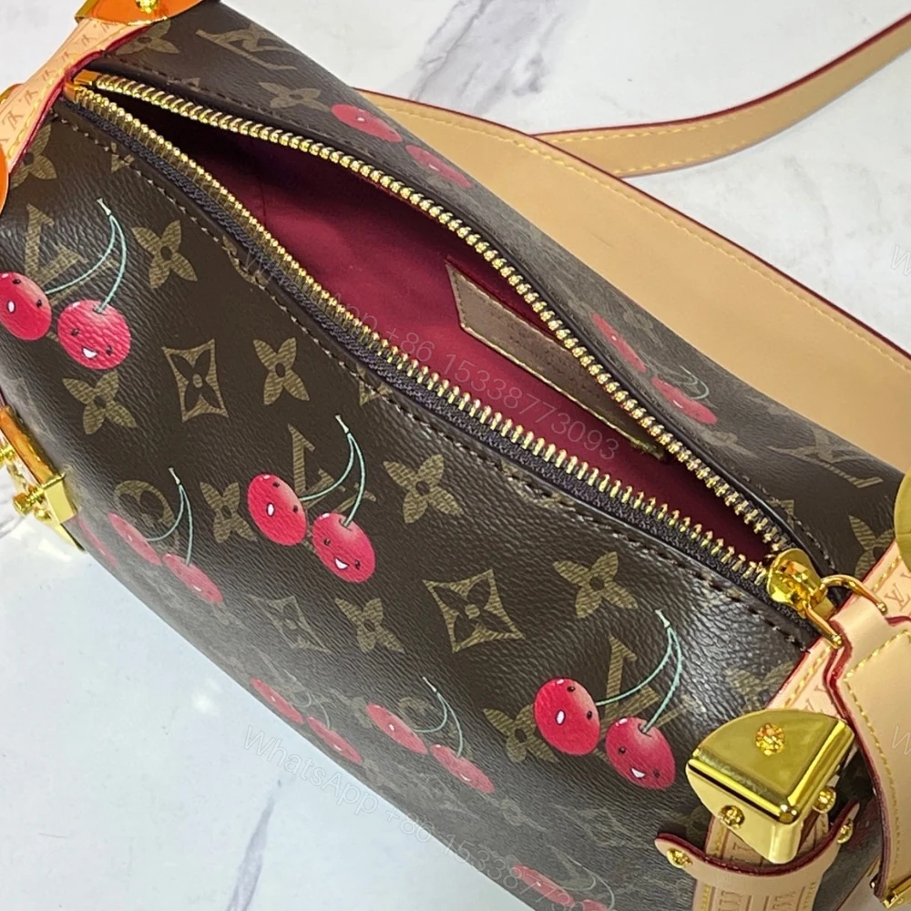 View 6 of Louis Vuitton X Takashi Murakami Monogram Cerise Side Trunk MM Brown 21Cm M14278