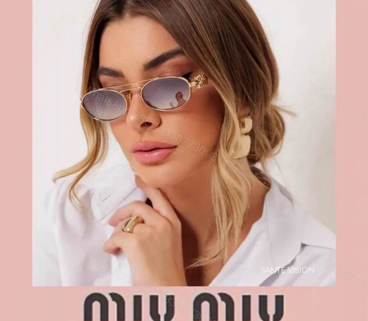 View 4 of Gold-Tone Round Sunglasses with Signature Hardware - Deluxe Eyewear