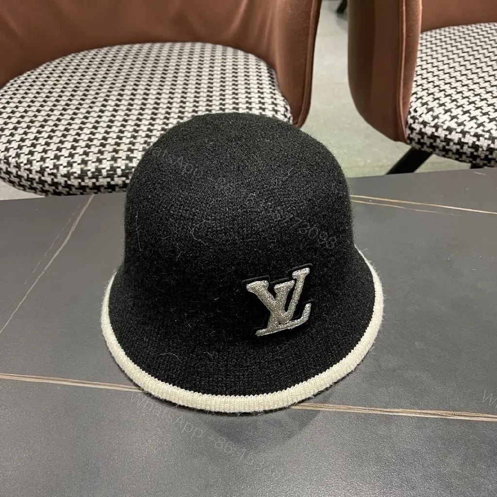 View 10 of Compact Luxury Knit Hat with Subtle LV-Inspired Emblem