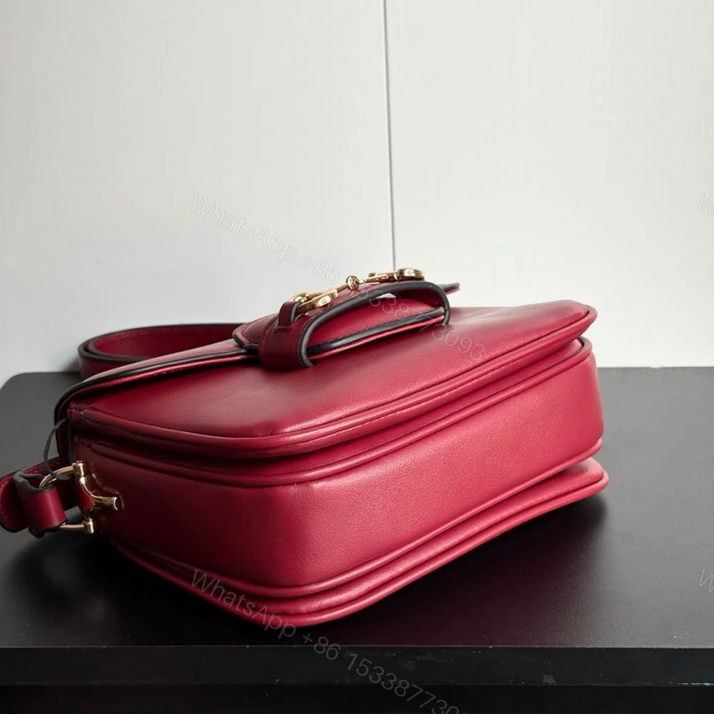 View 5 of Gucci Horsebit 1955 Aura Mini Shoulder Bag Red 19Cm
