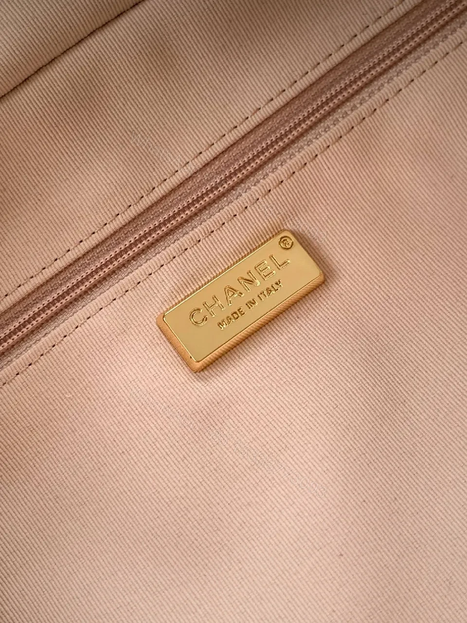 View 4 of Black Velvet Compact Handbag with Gold Stitching