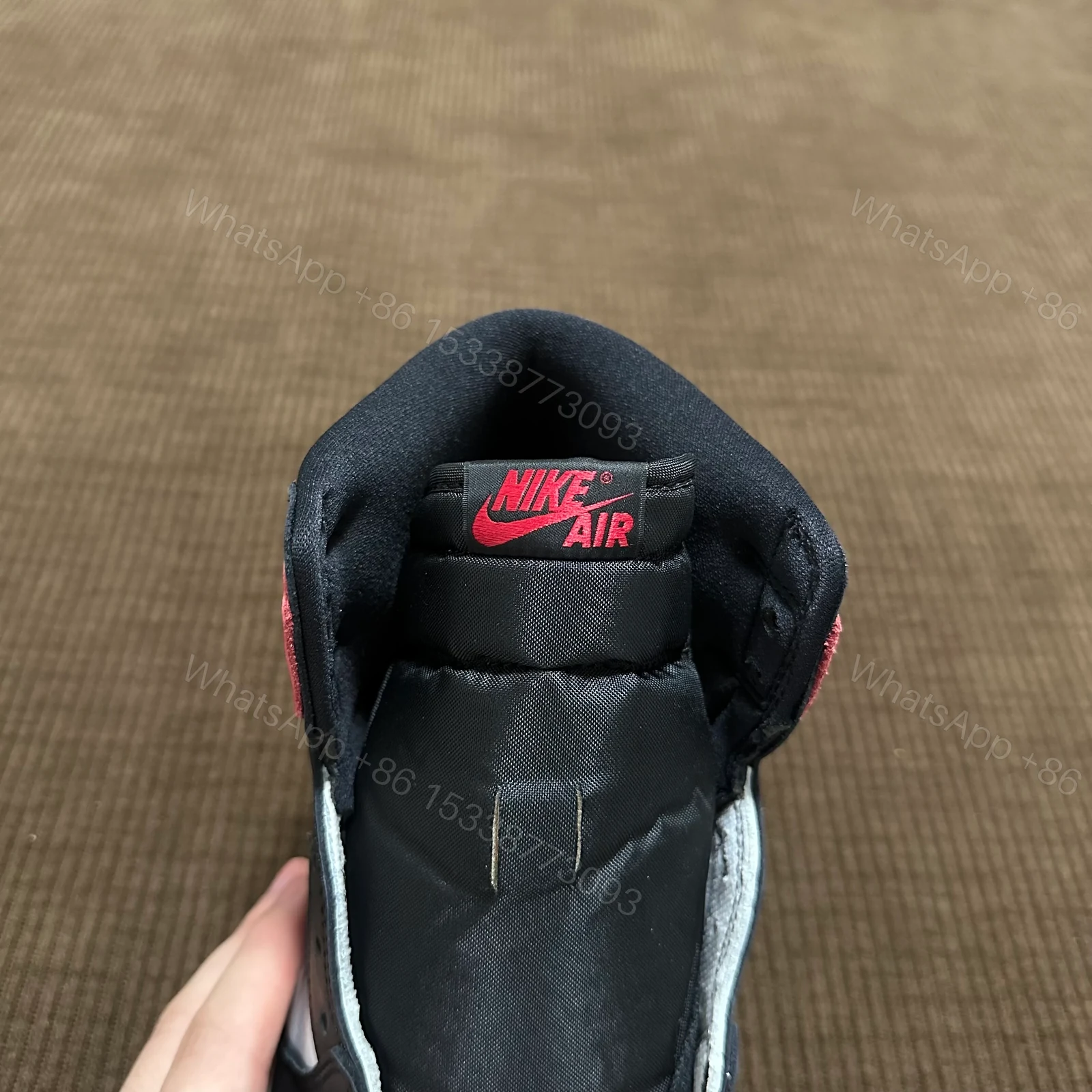 View 5 of Jordan 1 Retro High OG Black Toe Reimagined