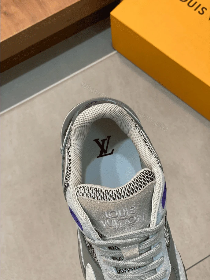 View 9 of LOUIS VUITTON RUN AWAY SNEAKERS IN GREY AND PURPLE – LSVT358