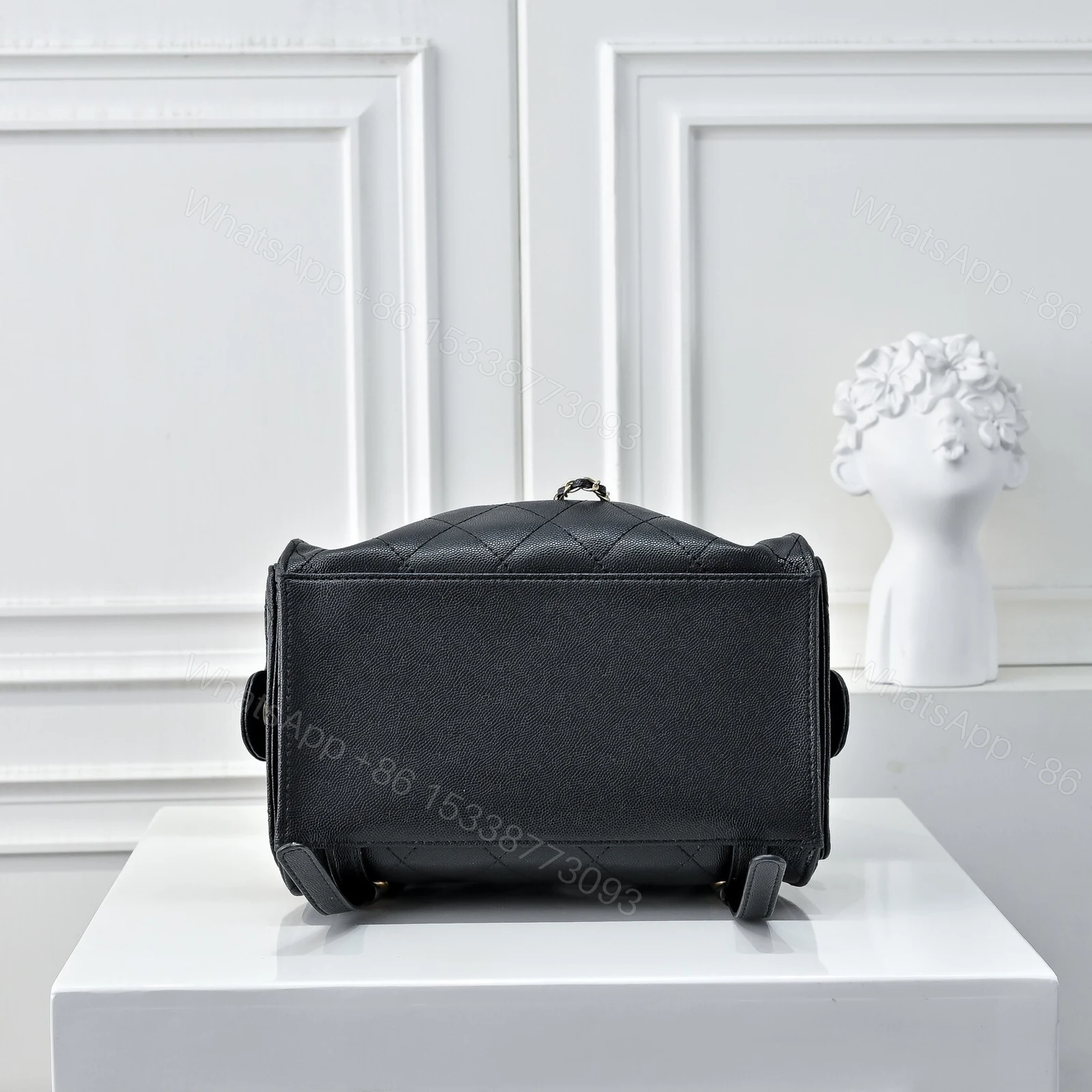 View 5 of Chanel 25 Medium Size Backpack Grain Effect And Gold Metal Black 23Cm As5600 B20304 94305