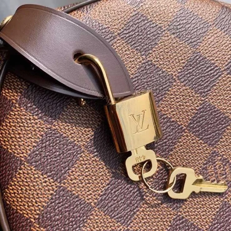 View 6 of Louis Vuitton Speedy Bandoulière 30 Damier Ebene 30Cm N41366