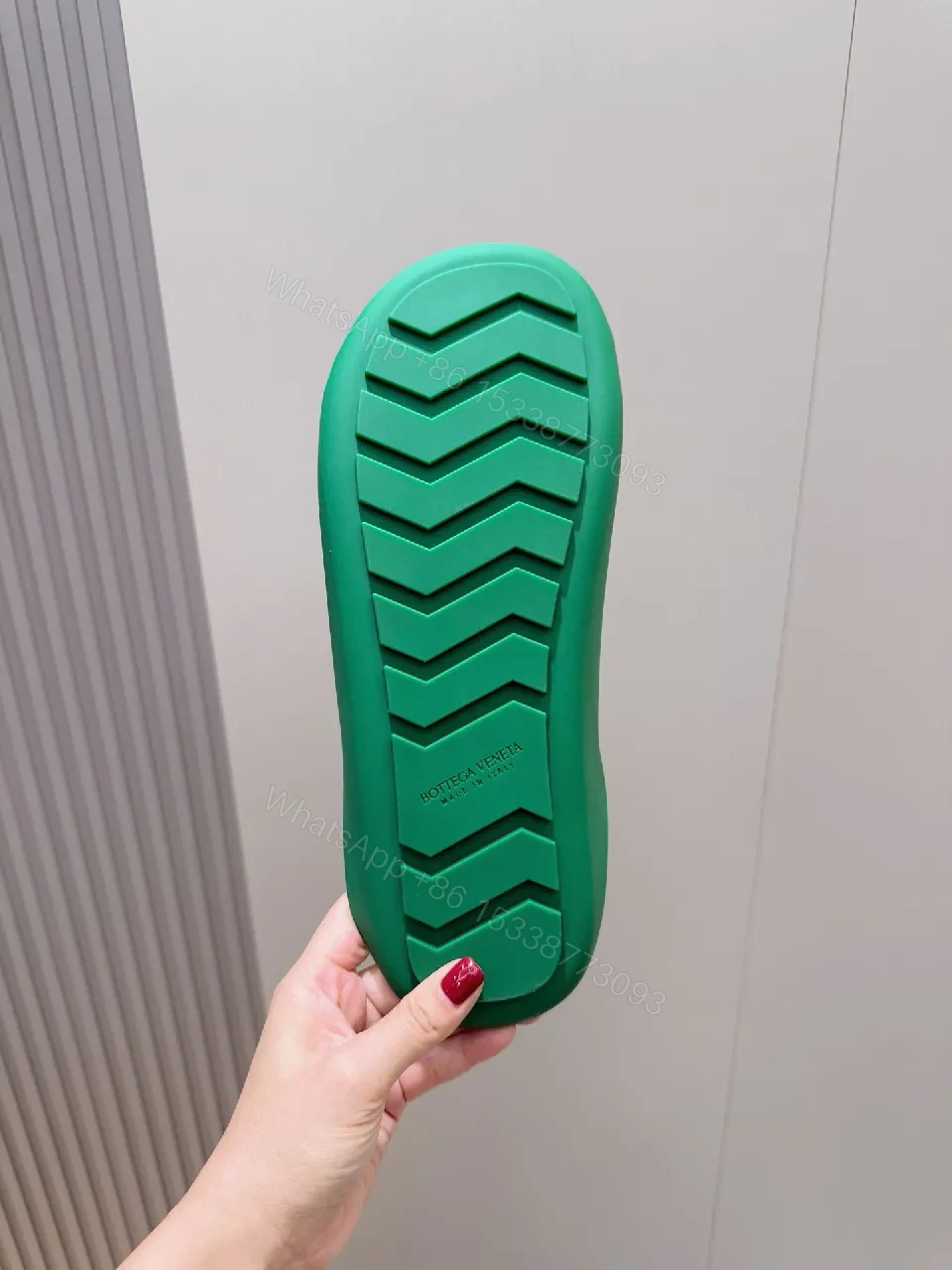 View 9 of Vibrant Green Woven Slide: Lux Everyday Comfort