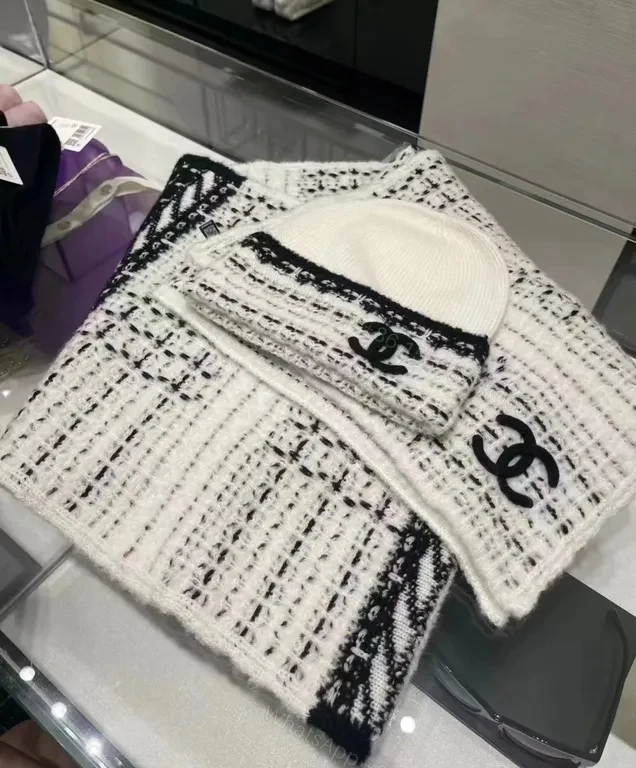 View 4 of Chanel-Inspired Knit Set: Textured Black & White Luxury