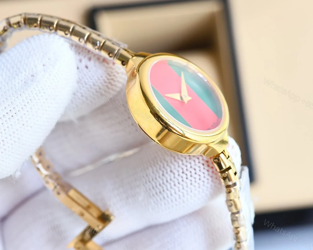 View 4 of Gucci Ladies Watch Round Case With Slim Dial Gold In Multi Color 22Mm