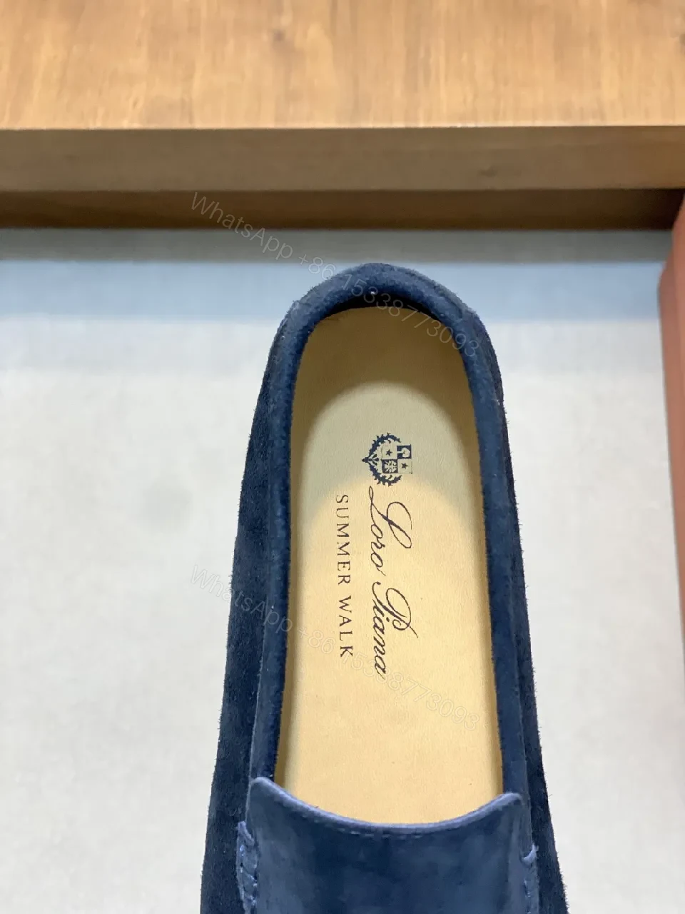 View 9 of Navy Suede Slip-Ons: Textured, Everyday Comfort