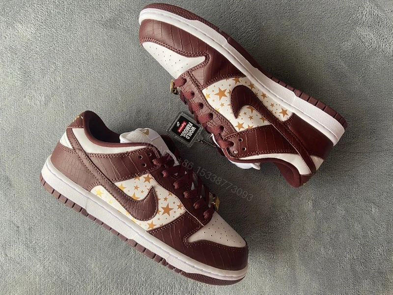 View 9 of Supreme x Nike SB Dunk Low "Brown Stars” DH3228-103